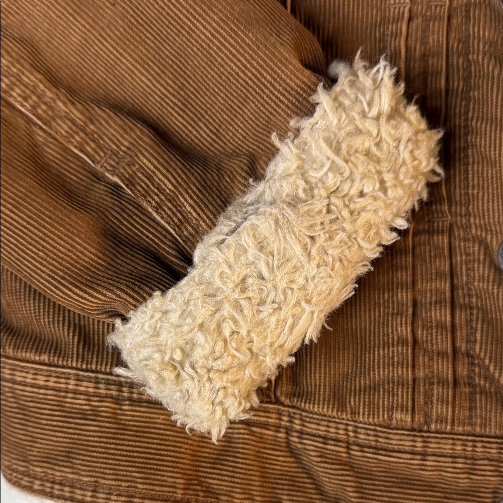 Abercrombie & Fitch Cream Sherpa Jacket - Picture 5 of 9